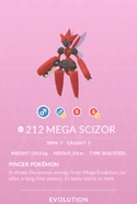 Mega Scizor Pokédex entry