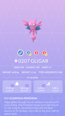 Gligar Pokédex entry