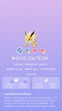 Jolteon Pokédex entry