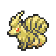 Ninetales 8-bit sprite