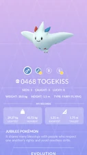 Togekiss Pokédex entry