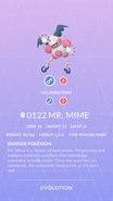 Mr. Mime Pokédex entry