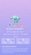 Phanpy Pokédex entry