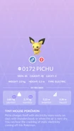 Pichu Pokédex entry