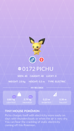 Pokemon 2172 Shiny Pichu Pokedex: Evolution, Moves, Location, Stats