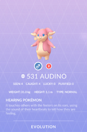 Audino Pokédex entry