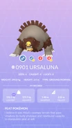 Ursaluna Pokédex entry