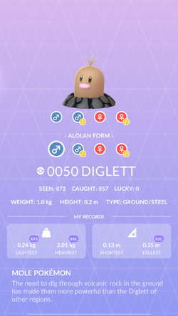 Alolan Diglett (Pokémon GO): Stats, Moves, Counters, Evolution