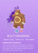 Ursaring Shadow Pokédex entry