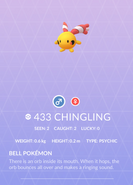 Chingling Pokédex entry