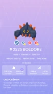 Boldore Pokédex entry