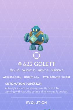 Golett, Pokémon GO Wiki