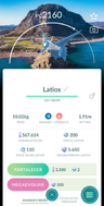 Latios with a Jeju Island Location Background