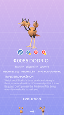 Dodrio Pokédex entry