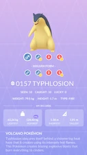 Typhlosion Pokédex entry