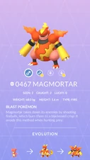Magmortar Pokédex entry