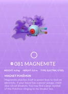 Magnemite Shadow Pokédex entry
