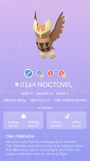 Noctowl Pokédex entry