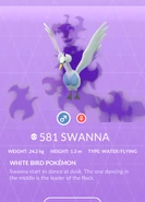 Swanna Shadow Pokédex entry