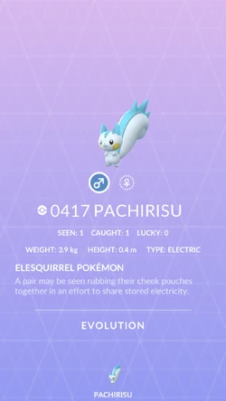 Fiche de Pachirisu / Pachirisu - Pokédex Pokémon GO
