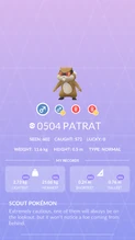 Patrat Pokédex entry