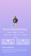 Roggenrola Pokédex entry
