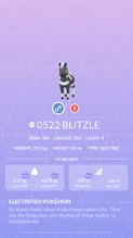 Blitzle Pokédex entry