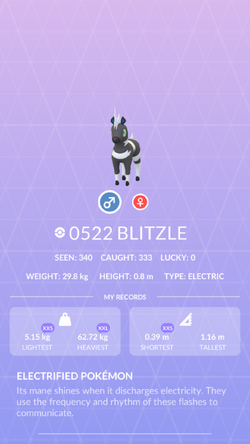 Blitzle (Pokémon) - Bulbapedia, the community-driven Pokémon