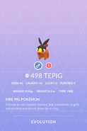 Tepig Pokédex entry