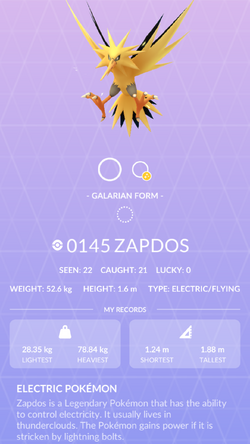 Zapdos Pokemon Go Wiki Fandom