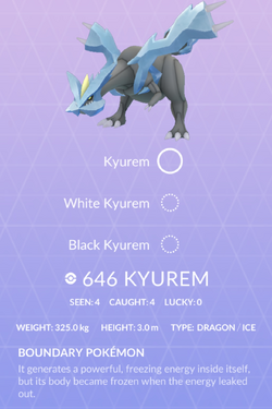 Kyurem, Pokémon GO Wiki