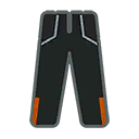 Grey Pants with Orange Accent