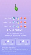 Plant Burmy Pokédex entry