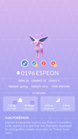 Espeon  Pokédex