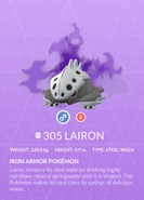 Lairon Shadow Pokédex entry