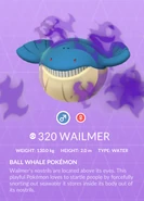 Wailmer Shadow Pokédex entry