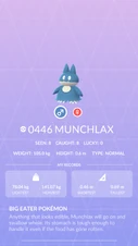 Munchlax Pokédex entry