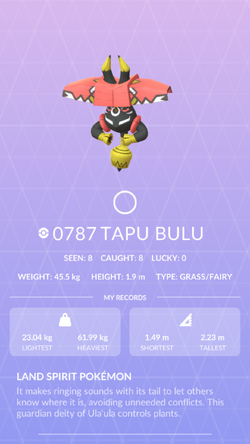 Tapu Bulu, Victory Road Wiki