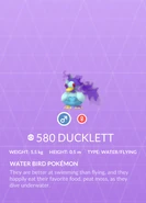 Ducklett Shadow Pokédex entry