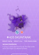 Skuntank Shadow Pokédex entry