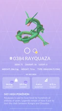 Rayquaza Pokédex entry