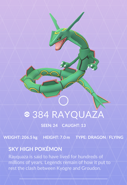 Rayquaza, Pokémon GO Wiki