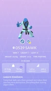 Sawk Pokédex entry