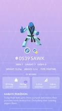 Sawk Pokédex entry