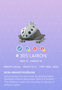 Lairon Pokédex entry