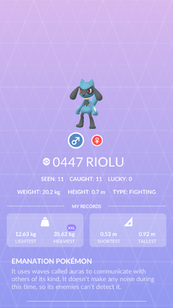 Riolu, Pokémon GO Wiki