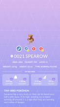 Spearow Pokédex entry