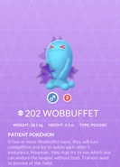 Wobbuffet Shadow Pokédex entry