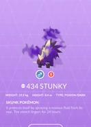 Stunky Shadow Pokédex entry