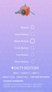 Wash Rotom Pokédex entry
